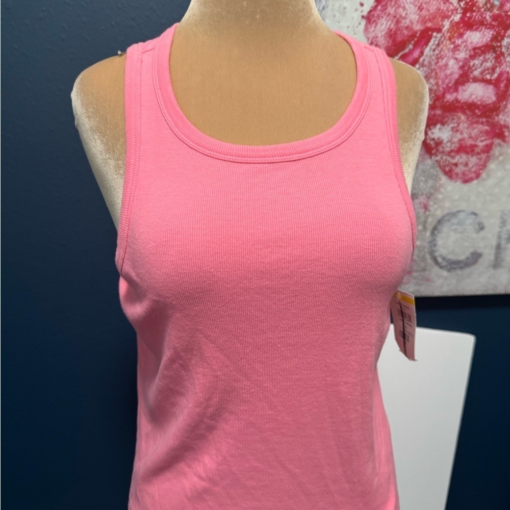 Abound 2x Pink Sleeveless Women's Ribbed Top